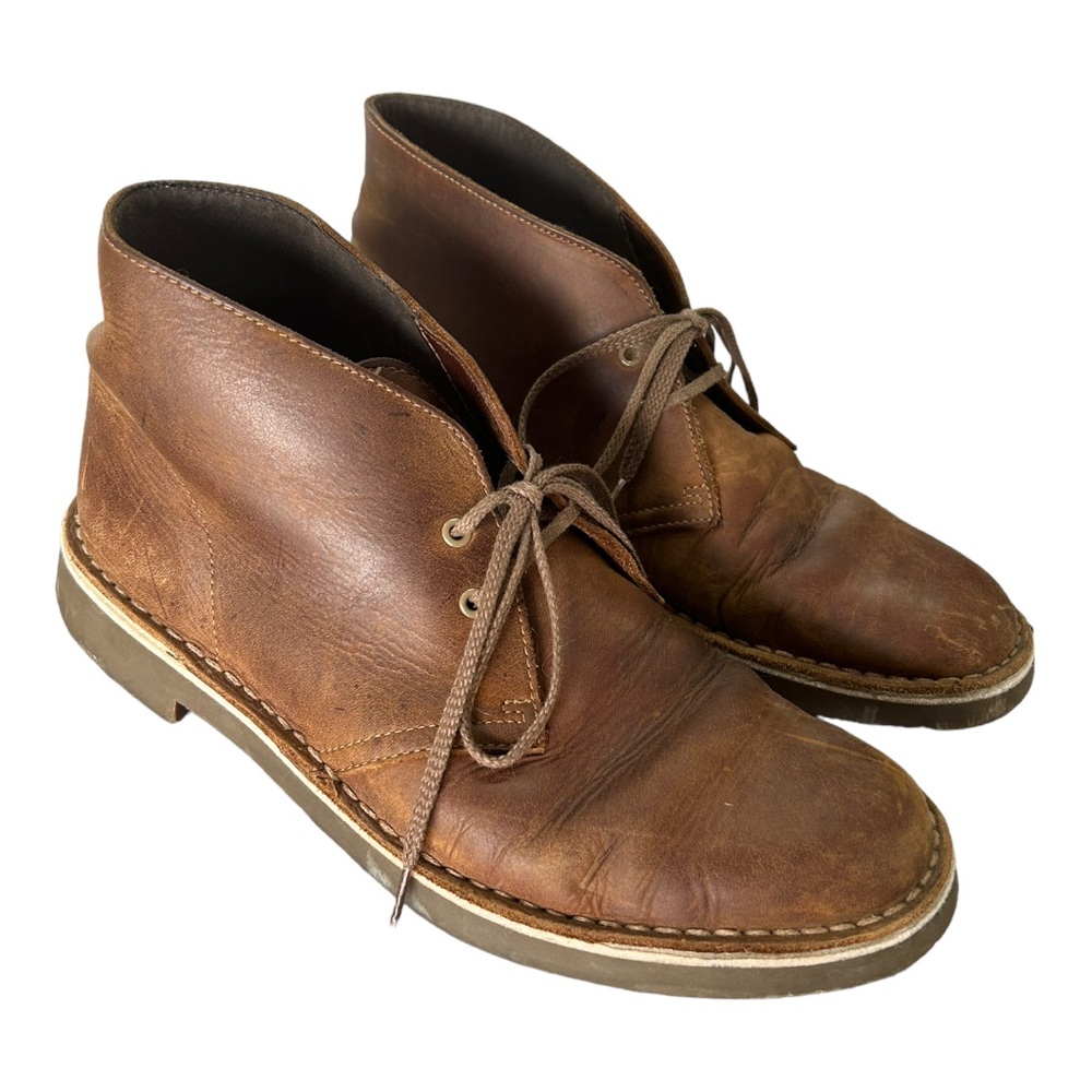 Clarks Men's Brown Suede Leather Chukka Ankle Boots. … Gem